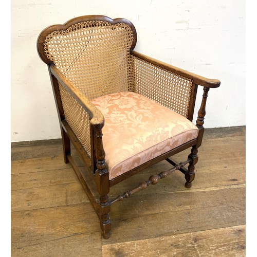 1379 - A mahogany armchair, a walnut framed armchair, a tub chair, a pair of single chairs, a tub chair uph... 