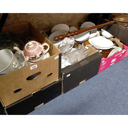 1246 - Assorted ceramics, books and other items (6 boxes)