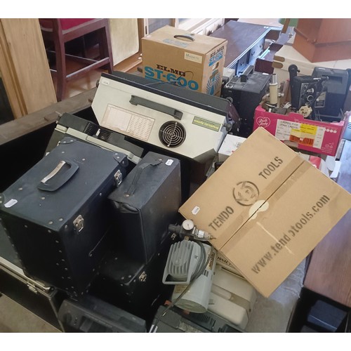 1329 - Assorted projectors, microscopes and other items (qty)