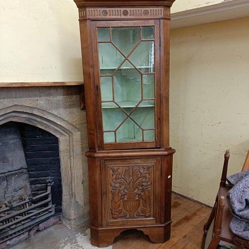 1463 - A walnut sideboard, 145 cm wide, a pine bureau, and a corner cabinet (3)