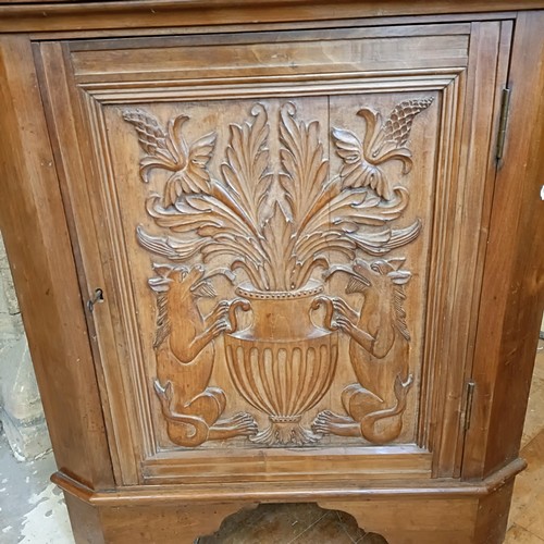 1463 - A walnut sideboard, 145 cm wide, a pine bureau, and a corner cabinet (3)