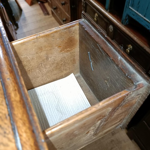 1362 - An oak lowboy, having three drawers, 75 cm wide