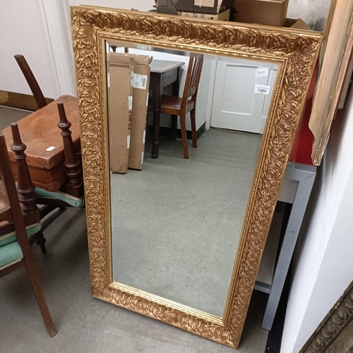 1364 - An 18th century style gilt framed wall mirror, 108 x 117 cm