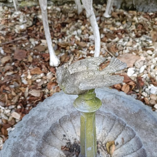 1492 - A lead bird bath, 41 cm diameter