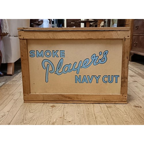 1476 - A vintage Players cigarette crate, 58 cm wide