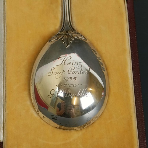 13 - A Tiffany & Co silver presentation spoon, cased 1.8 ozt,