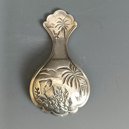 31 - A caddy spoon, with a chased bowl