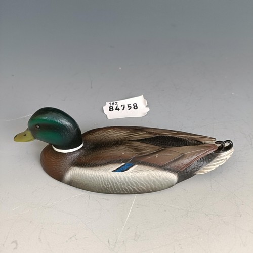 33 - A silver and painted desk weight, in the form of a duck, Germano Reale, 11.5 cm