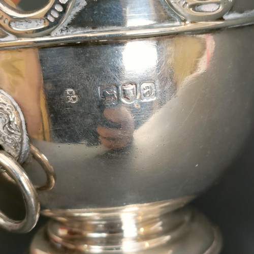 104 - A late Victorian silver bowl, pedestal London 1896, 5.5 ozt