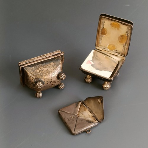 164 - Three silver stamp boxes (3)