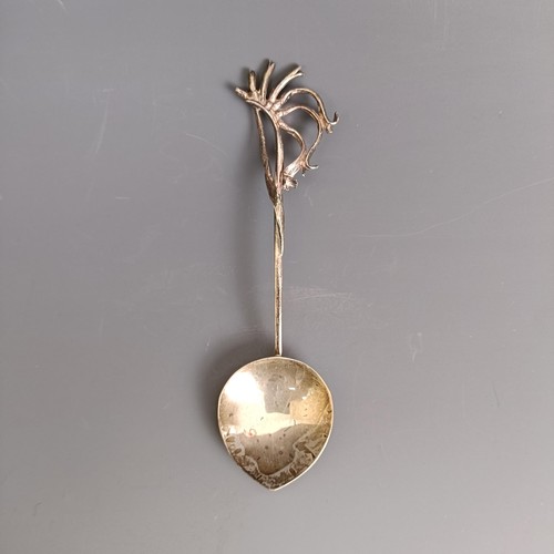 223 - An Australian silver naturalistic spoon, in a John Harris box