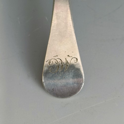 229 - A George I silver dog nose tablespoon, London 1717