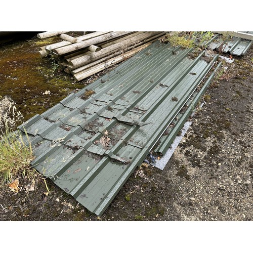 23 - Assorted green roofing sheets (qty)