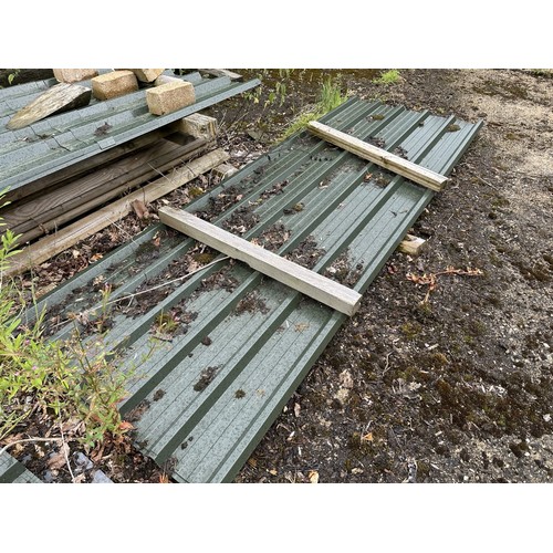 23 - Assorted green roofing sheets (qty)