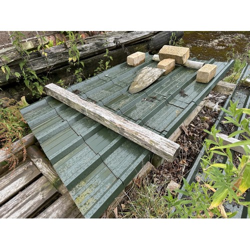 23 - Assorted green roofing sheets (qty)