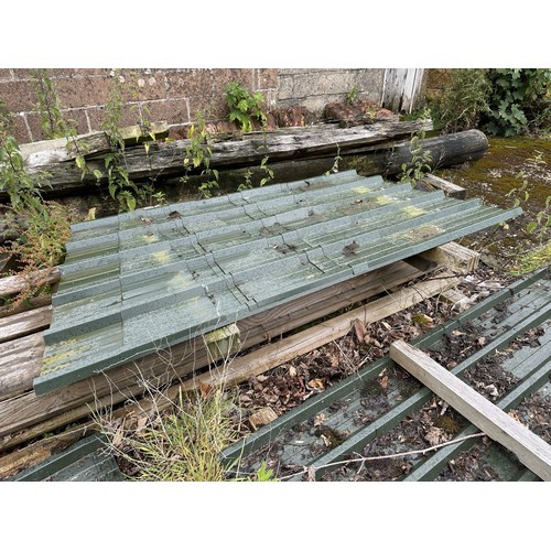 23 - Assorted green roofing sheets (qty)