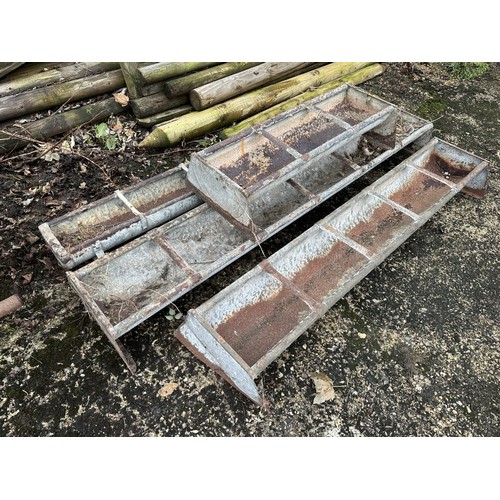 31 - Four galvanised metal feeders