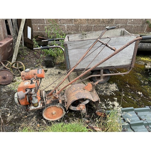 37 - A Howard Clifford small rotovator, with a Villiers engine, barn stored, a project