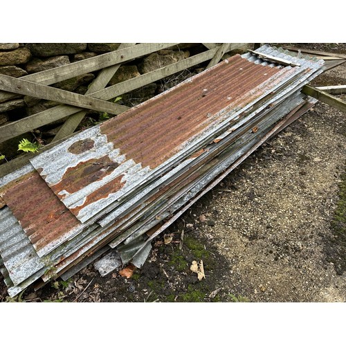 39 - A group of assorted corrugated iron sheets