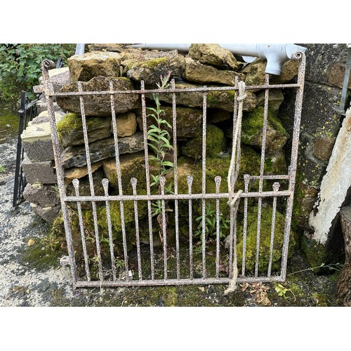 45 - A late 19th century iron garden/estate gate, 113.5 cm wide (over hinge)