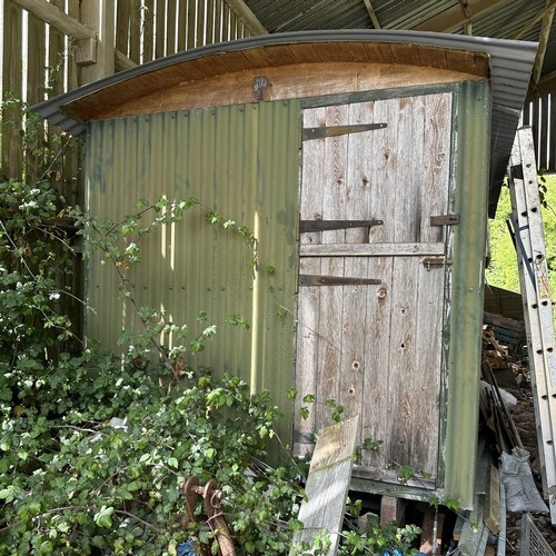 54 - ***Regretfully withdrawn*** A Victorian shepherd's hut, with a draw bar and steps, ideal to use as i... 