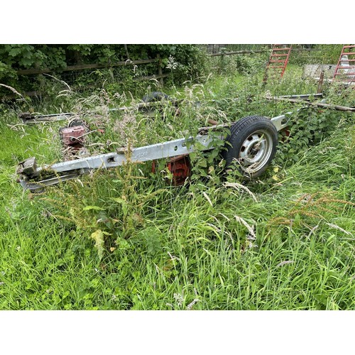 60 - An old car trailer, and the chassis from a caravan (2)