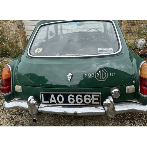 89 - 1967 MGB GT Mk IRegistration number LAO 666EChassis number GHD3/125859British racing greenWith a Web... 