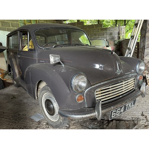 92 - 1962 Morris Minor TravellerRegistration number 664 TKLRose taupeLast MOT expired 2013Owned since 201... 