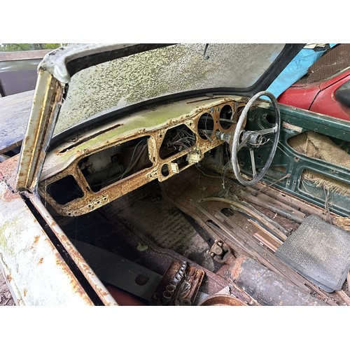 96 - A Triumph TR4 bodyshell, no engine, gearbox, or interior<br />With a V5C for a 1963 Triumph TR4, reg...