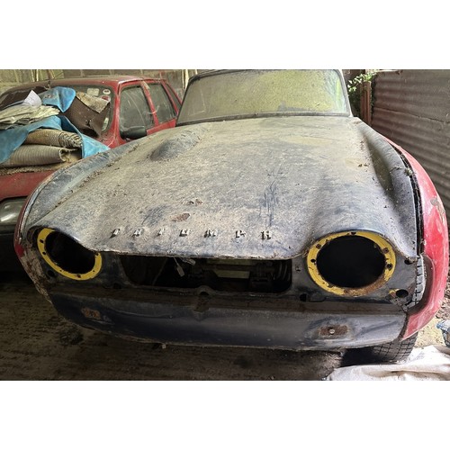 96 - A Triumph TR4 bodyshell, no engine, gearbox, or interior<br />With a V5C for a 1963 Triumph TR4, reg...