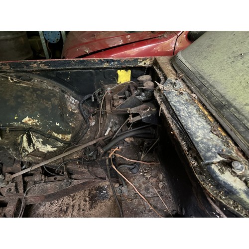 96 - A Triumph TR4 bodyshell, no engine, gearbox, or interior<br />With a V5C for a 1963 Triumph TR4, reg...