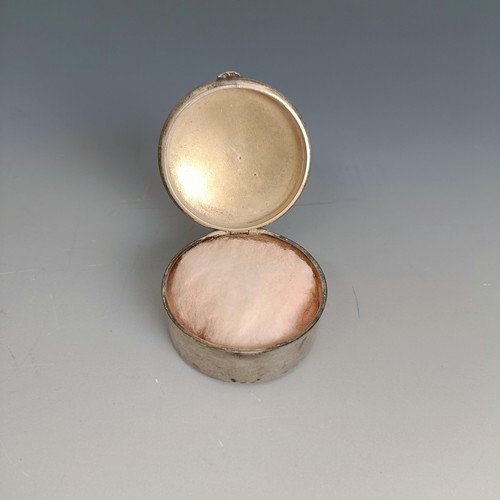 247 - A silver and enamel pill box, Birmingham 1909, 4 cm diameter