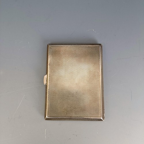 274 - A silver and enamel cigarette case, with the Royal Navy crest, Birmingham 1929