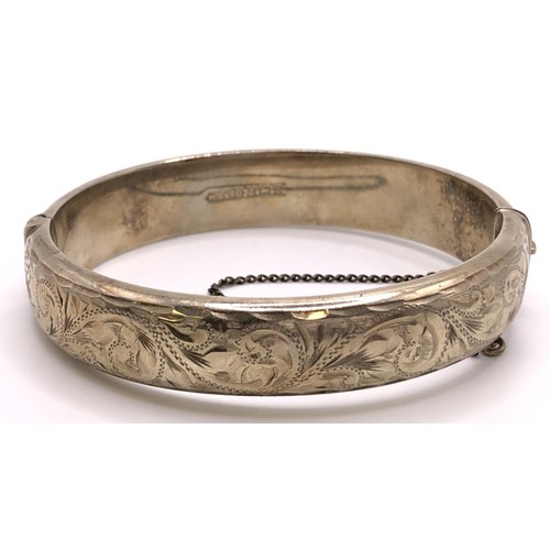 502 - A silver gilt bangle, 24 g