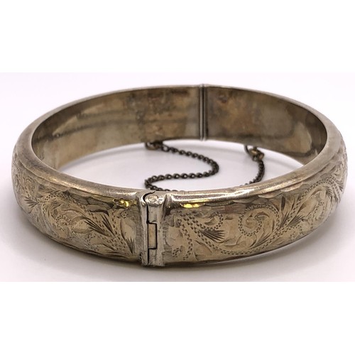 502 - A silver gilt bangle, 24 g