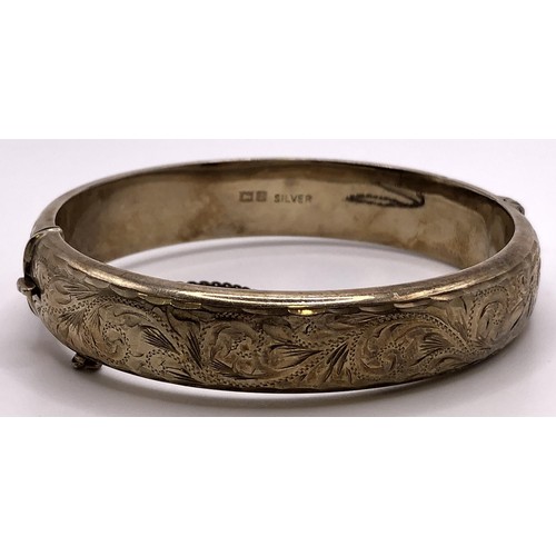 502 - A silver gilt bangle, 24 g