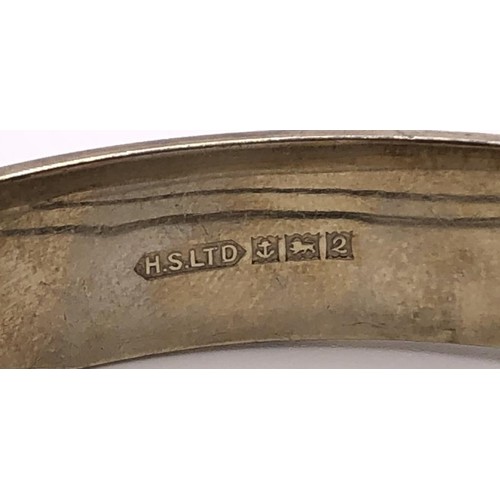 502 - A silver gilt bangle, 24 g