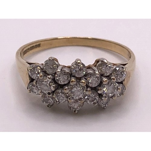 507 - A 9ct gold dress ring, and another (2)