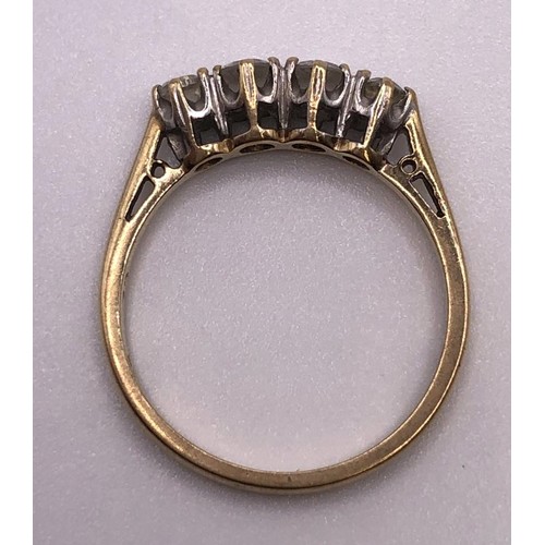 507 - A 9ct gold dress ring, and another (2)