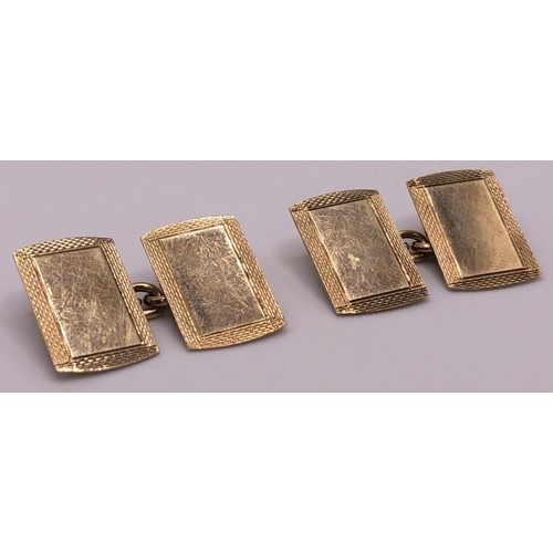 511 - A pair of 9ct gold cufflinks, 4.6 g