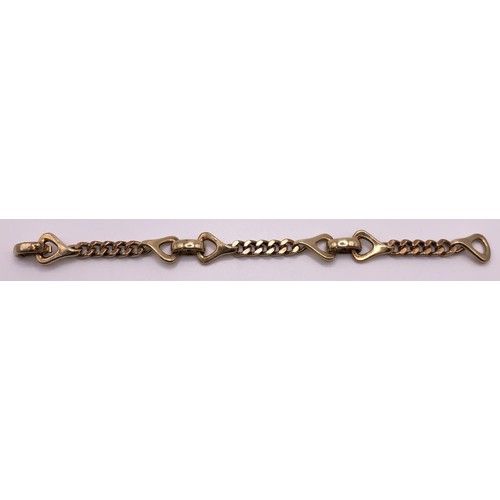 568 - A 9ct gold fancy link bracelet, 29.3 g