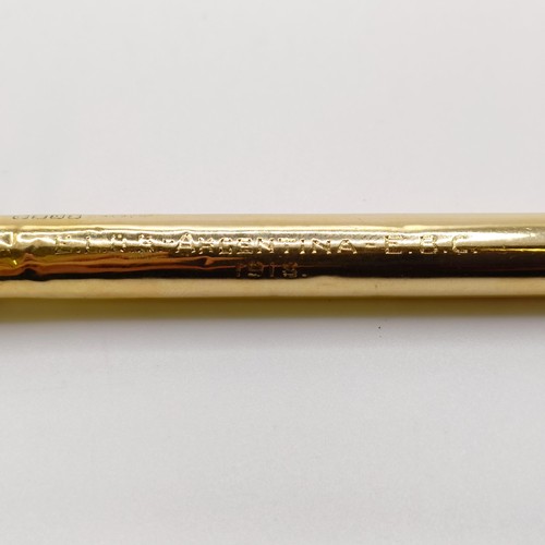 589 - An 18ct gold case for a pencil, 12.8 g all in