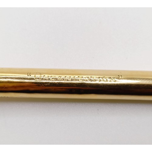 589 - An 18ct gold case for a pencil, 12.8 g all in