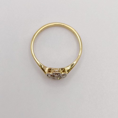 614 - A Victorian 18ct gold and diamond cluster ring, ring size L