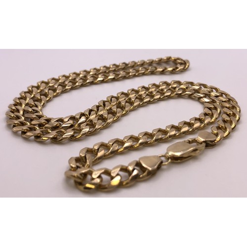 615 - A 9ct gold chain, 51 g