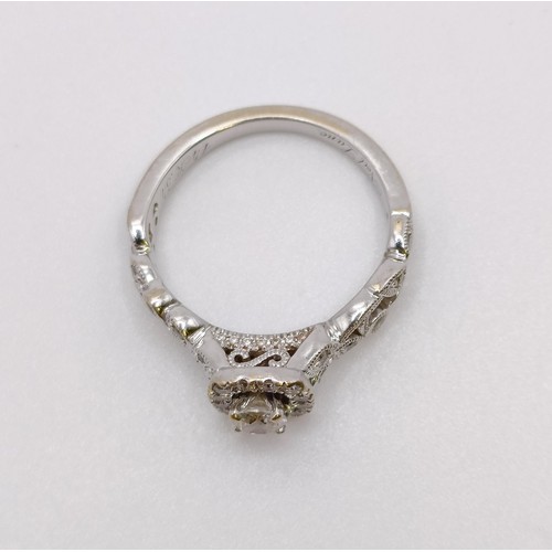 659 - A 14ct gold and diamond ring, by Nick Lane, ring size M