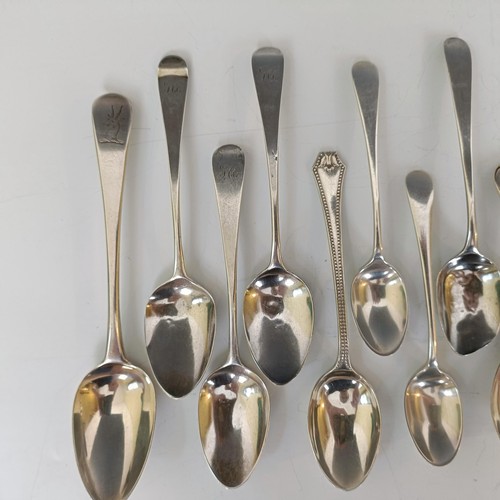 57 - Assorted tea and other spoons, various dates and makers, 6.5 ozt