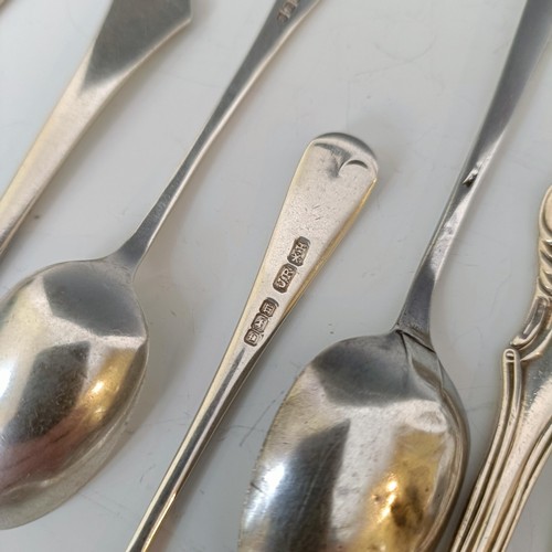 57 - Assorted tea and other spoons, various dates and makers, 6.5 ozt