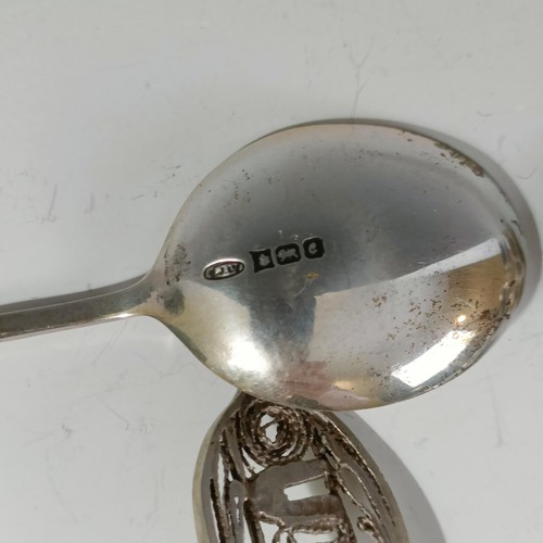 78 - Assorted silver coloured metal and other travel/commemorative spoons, some with enamel decoration