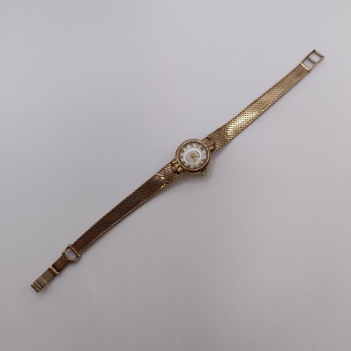 763 - A ladies 9ct gold Audax wristwatch, all in 19.3 g